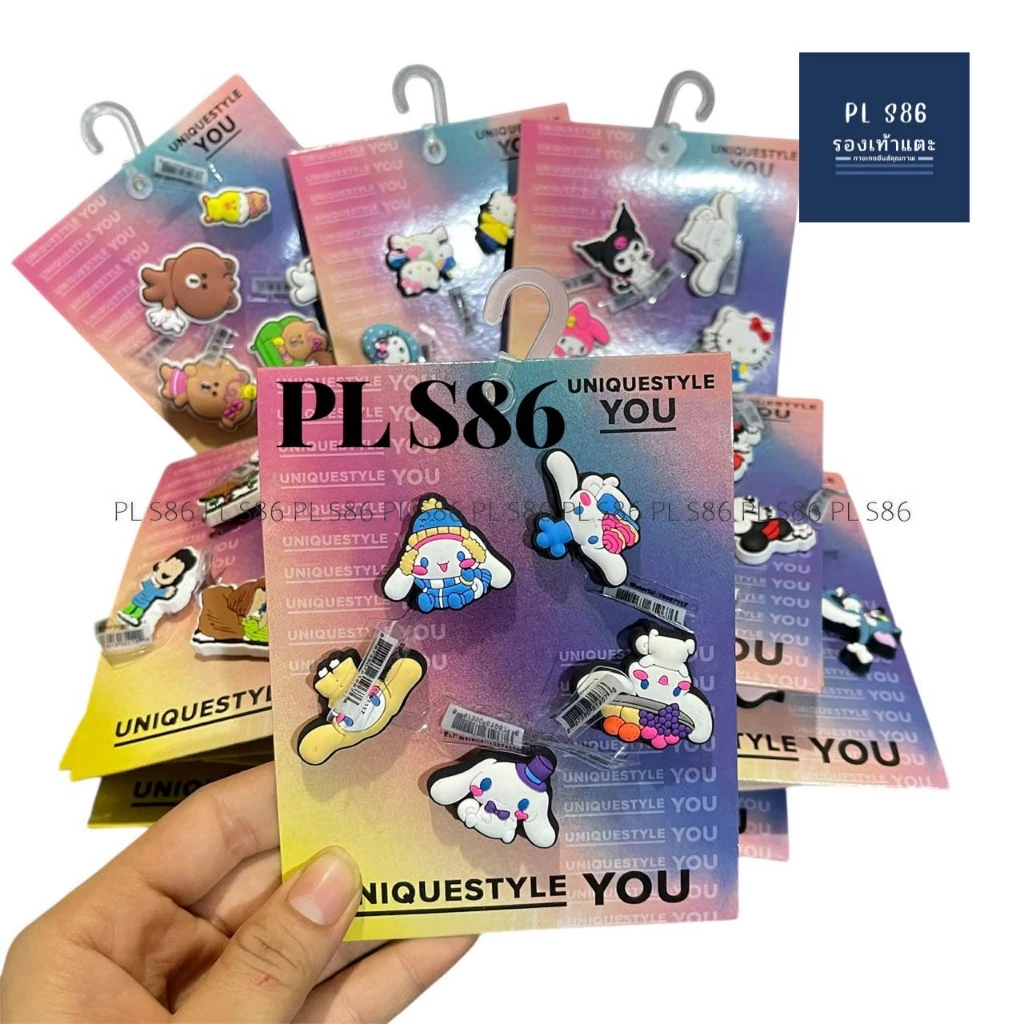 { SET } ตัวติดรองเท้า แบบยาง นิ่ม สวย งานป้าย เพิ่มความน่ารับให้รองเท้าขึ้น
