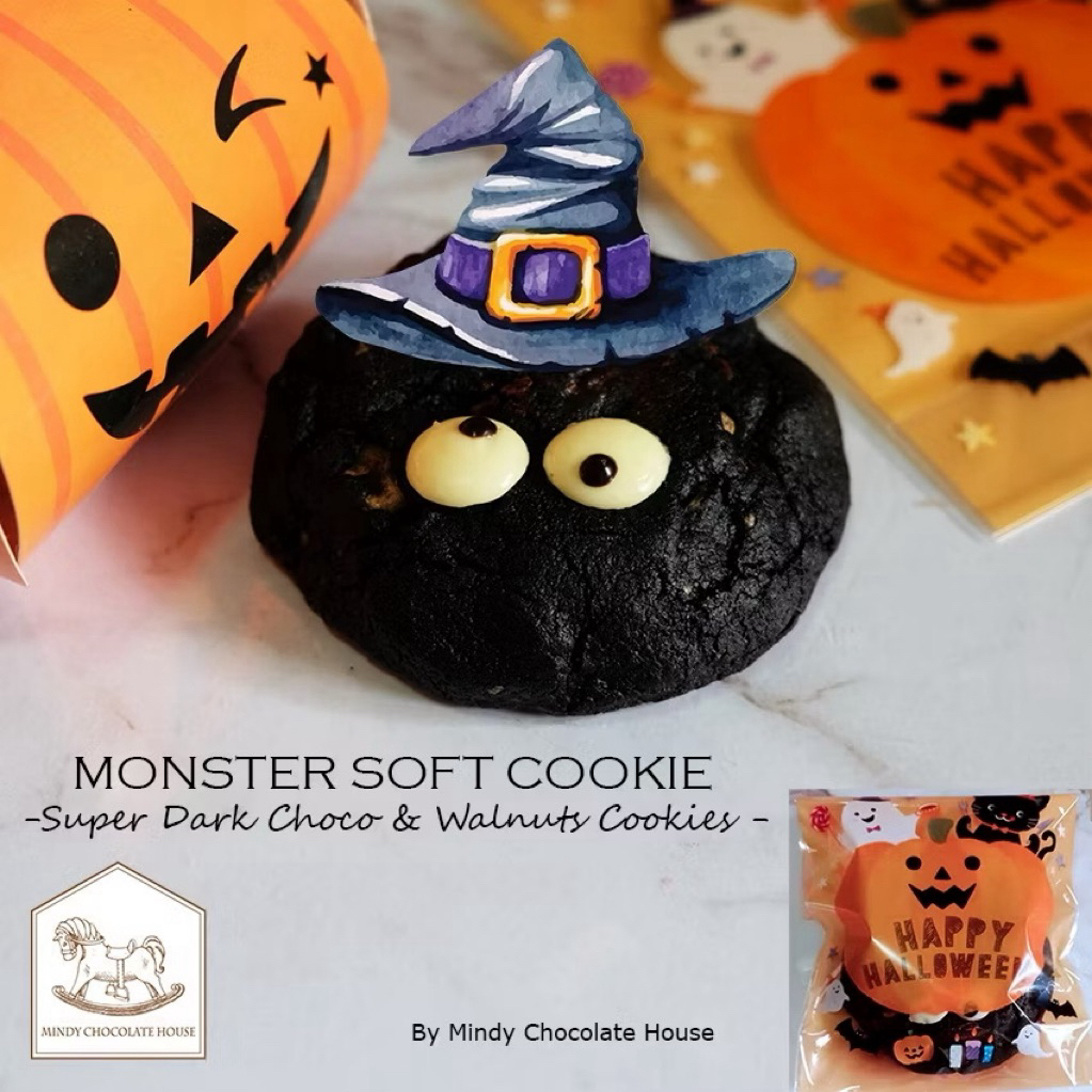 คุ้กกี้ฮาโลวีน🎃👻 คุ้กกี้มอนสเตอร์ คุ้กกี้ดาร์กช็อค👻🎃 Monster Halloween Cookies *บรรจุซองฮาโลวีน 100ก