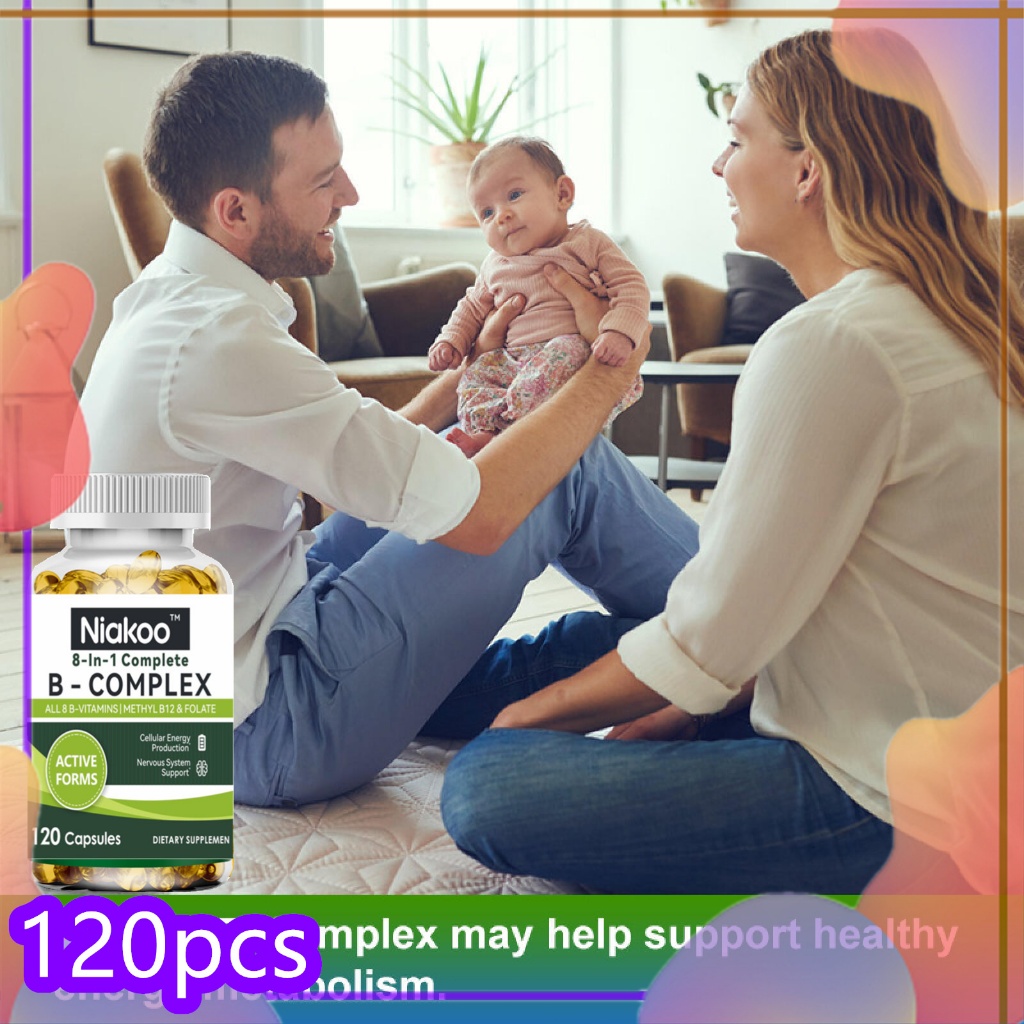 8-in-1 Vitamin B Complex Capsules - วิตามินบีคอมเพล็กซ์ - การผลิตพลังงานของเซลล์ | 120pcs - รูปที่ 6