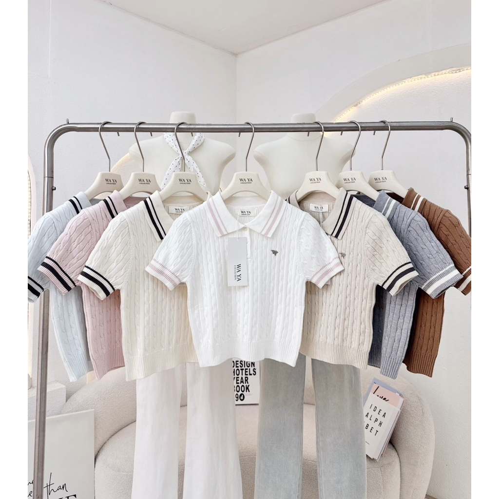 waya เสื้อไหมพรมคอปกผ้าไหมพรม เกรดคัดมาอย่างดี