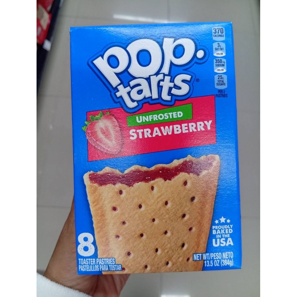 Kellogg's Pop Tarts Frosted Strawberry 384g บิสกิต สอดไส้ สตรอเบอร์รี่ 384กรัม