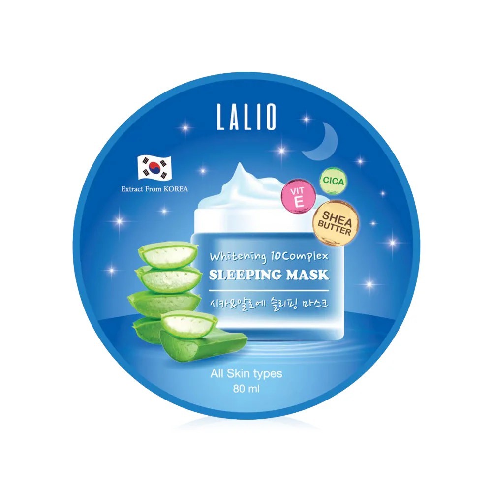 สลีปปิ้งมาส์ก ลาลิโอ Lalio Aloe Vera Whitening 9 Complex Sleeping Mask ( ปริมาณ 80 ml. )