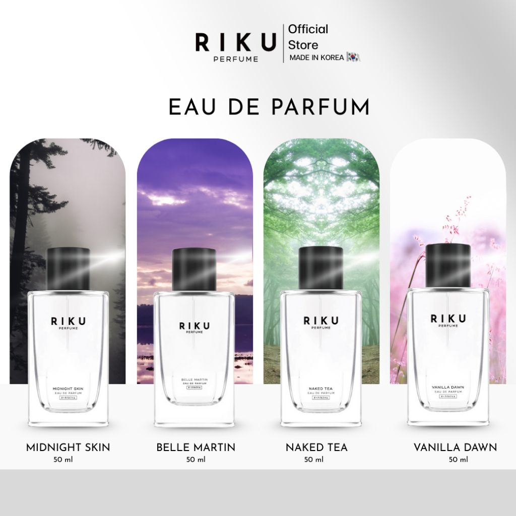 RIKU PERFUME EAU DE PARFUM 50 ML น้ำหอมเกาหลีนำเข้า มีให้เลือก 4 กลิ่น