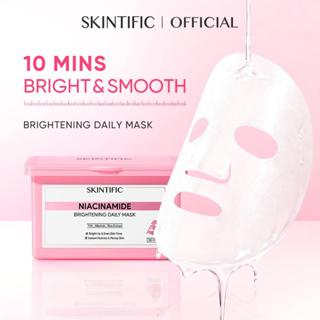 SKINTIFIC มาร์กหน้าบำรุงผิวขาวใส ด้วย Niacinamide สำหรับการใ…