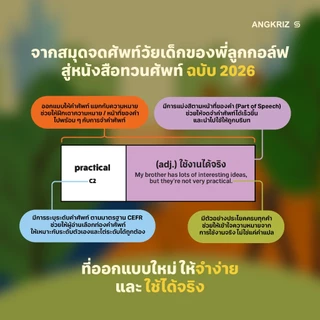 หนังสือทวนศัพท์ ฉบับพี่ลูกกอล์ฟ (B1-B2) จาก ANGKRIZ