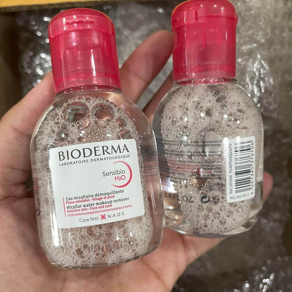 Bio derma Sensibio H2O ขนาด 100 ml (ฝาชมพู)