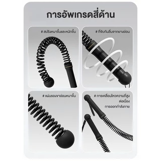 เชือกรบไร้สาย สแตนเลส Rebound Gym Battle Rope ฟิตเนสจับบาร์ไม่ลื่น ทนทาน แขนเชือกออกกําลังกายที่บ้าน