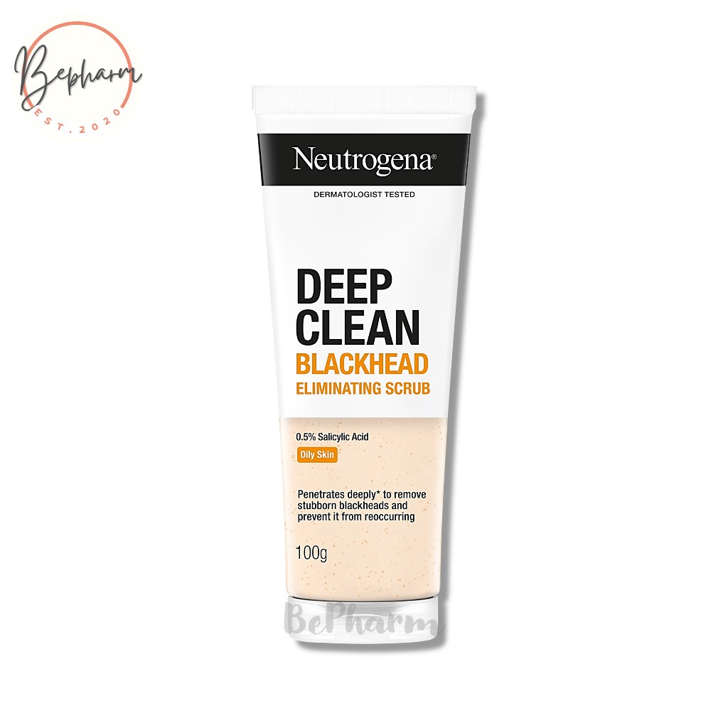 Neutrogena Deep Clean Blackhead Eliminating Scrub 100 g นูโทรจีนา ดีพ คลีน แบล็คเฮด อีลิมิเนทติ้ง สครับ สครับผิวหน้า