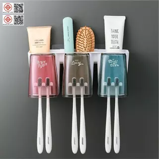 ที่ใส่แปรงสีฟัน พลาสติกABS อุปกรณ์เก็บแปรงสีฟัน ชั้นวาง ชั้นเก็บของ ยาสีฟัน อุปกห้องน้ำ ที่เก็บแปรงสีฟัน