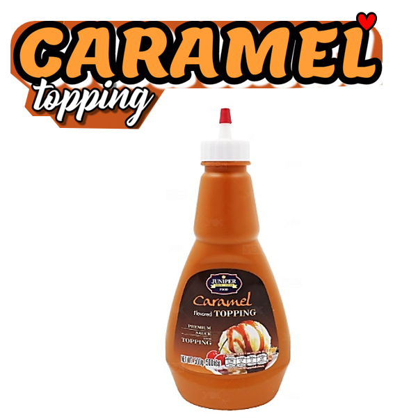 จูนิเปอร์ทอปปิ้ง Juniper Caramel (ขวดบีบ) 500กรัม (เลือกรส)