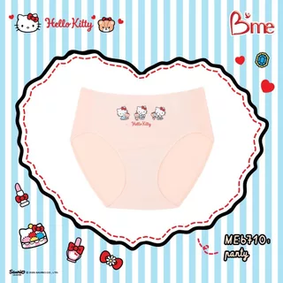B'me กางเกงในเอวกลาง รุ่น ME6710(Hello Kitty)แพ็ก3ตัว คละสี สีชมพูพาสเทล ม่วง กรม,ชมพูอ่อน ฟ้า ครีม ME1514 ME1709 ME1710