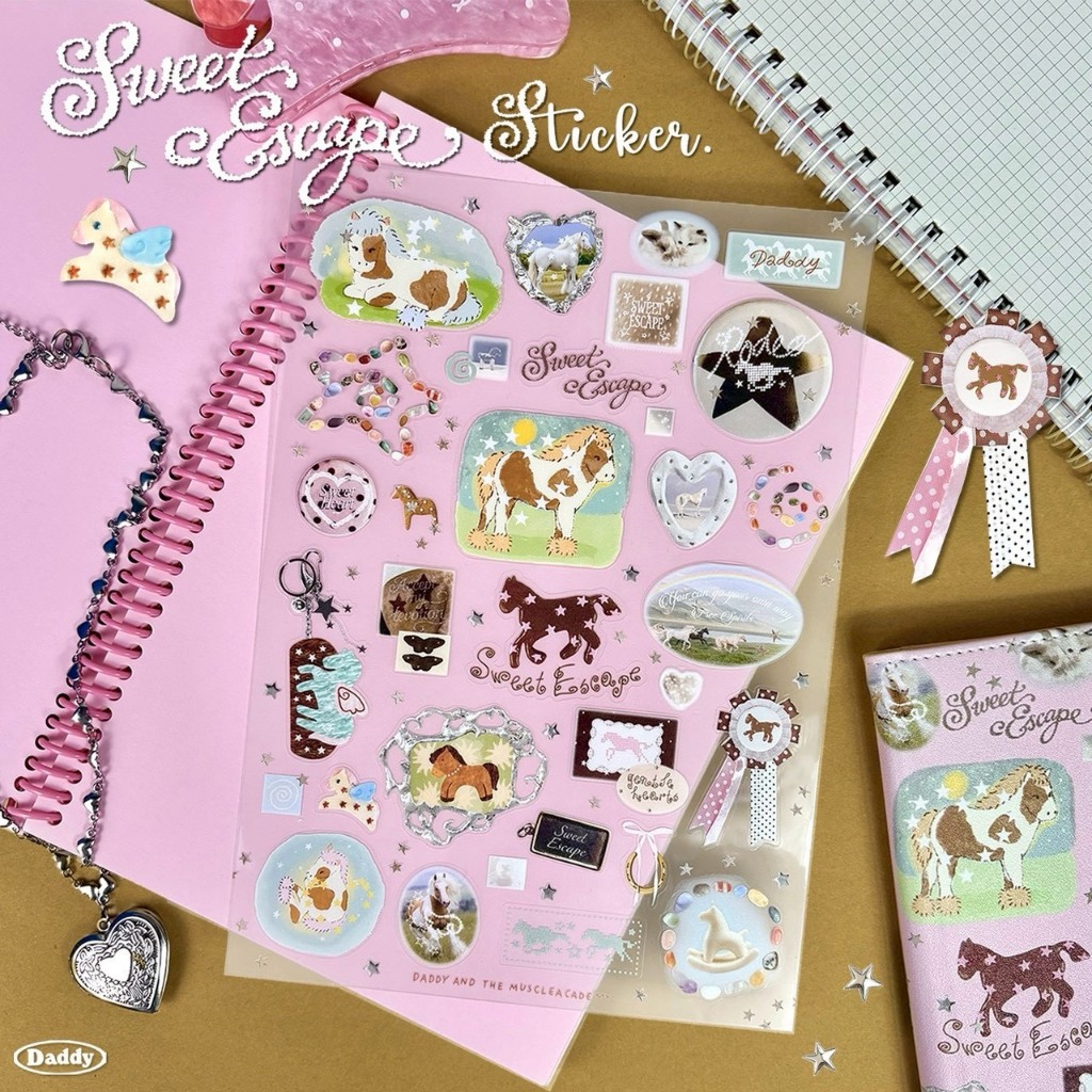 DADDY(SWC) | Sweet Escape Sticker  สติ๊กเกอร์ ลายม้า สุดน่ารัก