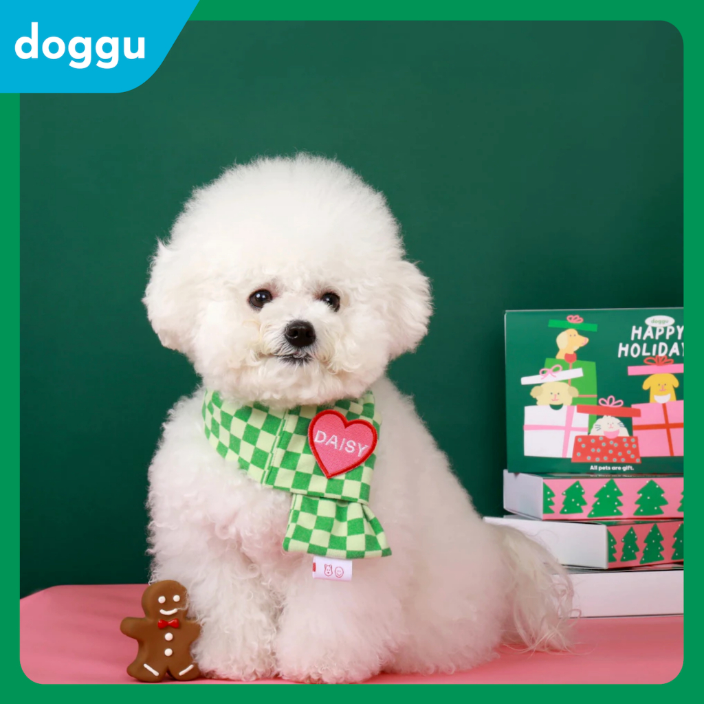 [พร้อมส่ง] Doggu Reversible Scarf ผ้าพันคอสัตว์เลี้ยง