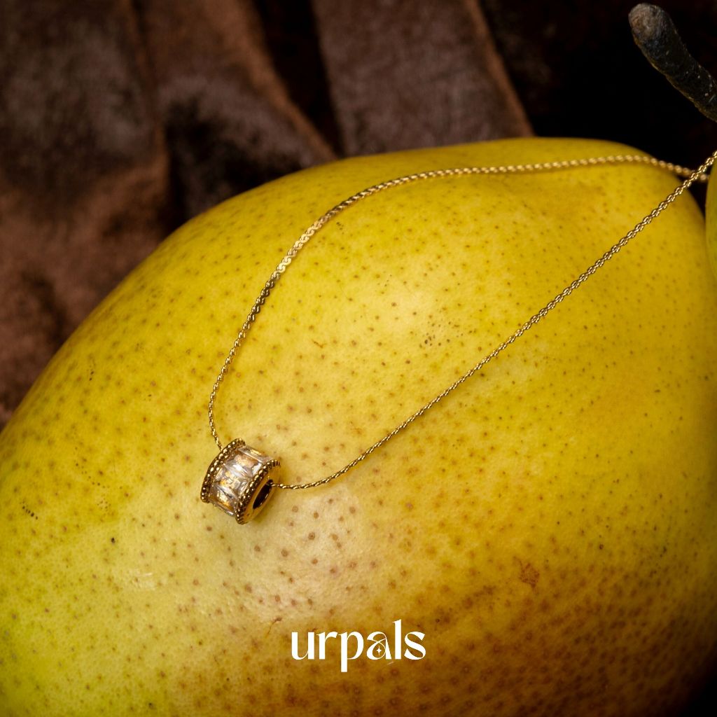 URPALS ต่างหูห่วง - สร้อยคอ Stainless ชุบทอง18K ฝังเพชร CZ  คุณภาพสูง ใส่อาบน้ำ ออกกำลังกายได้ - รูปที่ 4