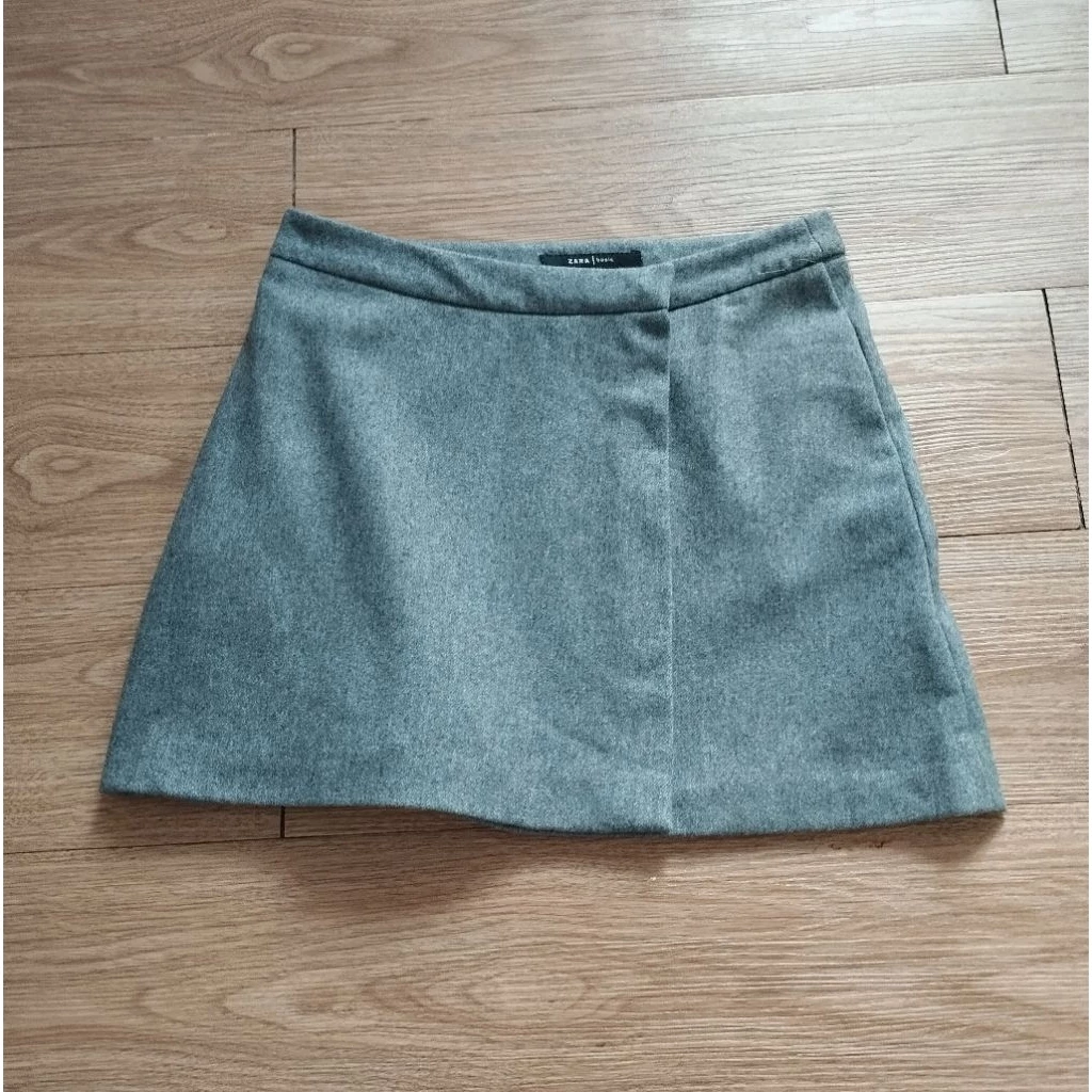 NR4 กระโปรงสั้นผ้าวูลแบบพันรอบตัว zara thumbnail 8