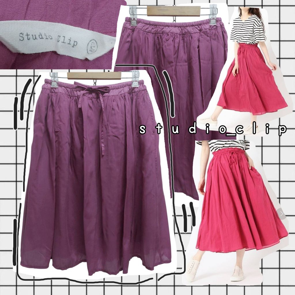 L45👿s t u d i o_c l i p=กระโปรงผ้าคอตตอน