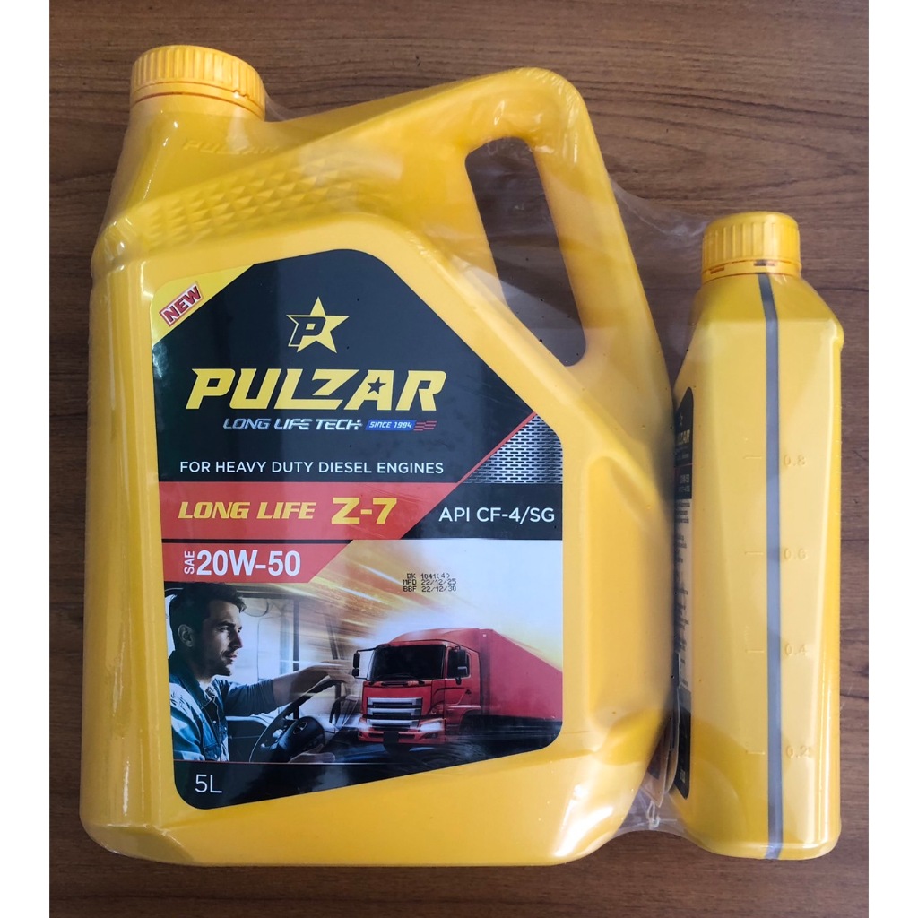 น้ำมันเครื่อง PULZAR LONGLIFE Z-7 20W-50 ขนาด 5+1 ลิตร