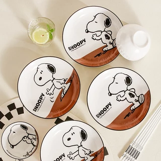 【ของแท้】สนูปปี้ Snoopy ชุดชามเซรามิก 4 ชิ้น กล่องเซ็ตหรู ชามลายการ์ตูนน่ารัก ของขวัญวันเกิด ของสะสมแฟนคลับ จัดส่งฟรี