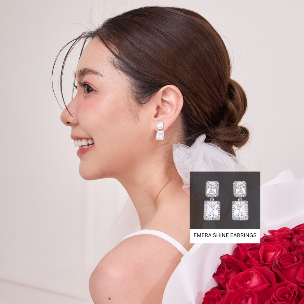 Kind Jewelry ต่างหู เจ้าสาว ต่างหูออกงาน Emera Shine