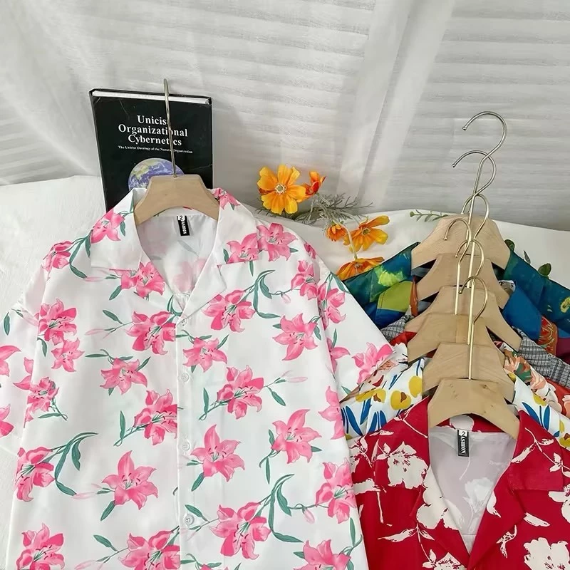 Bella Shop เสื้อลายดอกไม้สงกรานต์ สไตล์เกาหลี แขนสั้น thumbnail 8