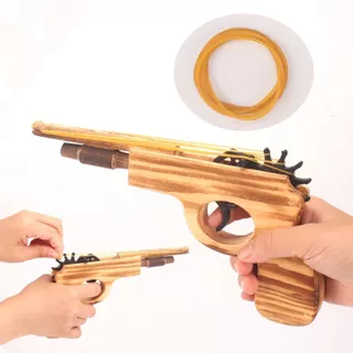 (AK13) พร้อมส่ง ปืนไม้ ปืนของเล่น ยิงหนังยางได้จริง ของเล่นเด็ก ขนาด 9 นิ้ว