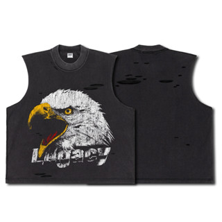 Eagle Cropped T-Shirt  “Ripped/No Rip”ฉีกขาดเเละไม่ขาด [LGCY…
