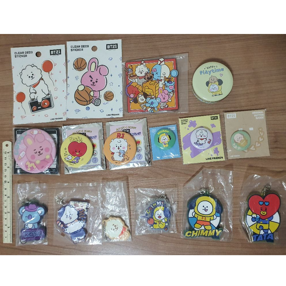 [พร้อมส่ง] Line Friends // BT21 // ของที่ระลึก พวงกุญแจ เข็มกลัด สติ๊กเกอร์ ที่รองแก้ว บีที21