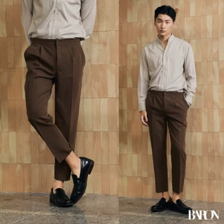 [ยอดขายดี พร้อมส่ง] BARON COMMON Pants กางเกงขายาวสแลคขาเต่อ เอวสูง กางเกงผู้ชาย กางเกงทำงาน