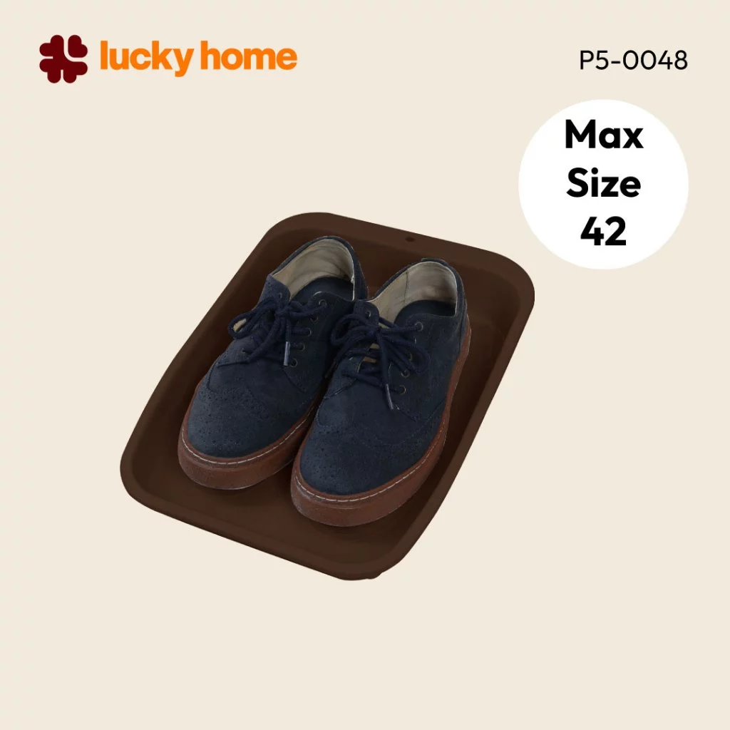 LUCKY HOME กล่องใส่รองเท้าทรงเตี้ย P5-0048 ขนาด : 27(ก) x 37(ย) x 6(ส) cm