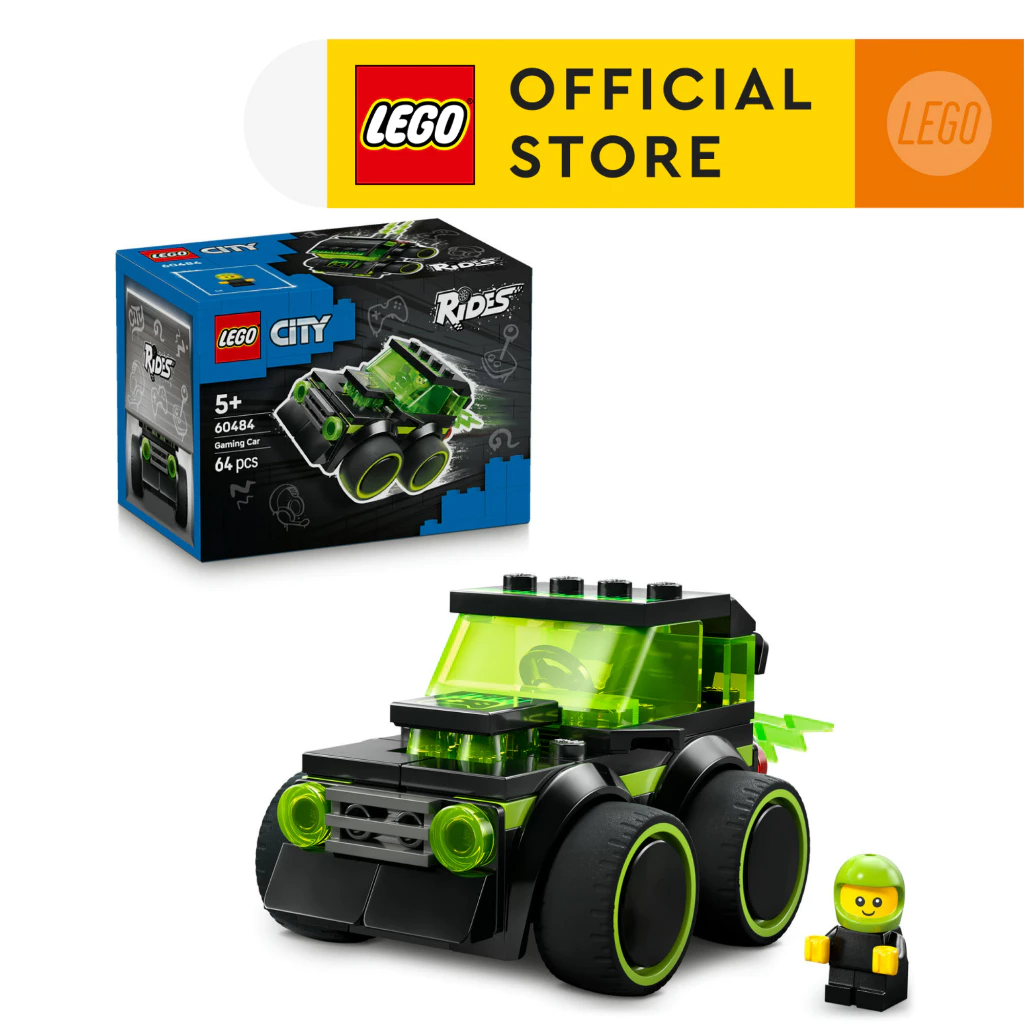 LEGO City 60484 Rides – Gaming Race Car (64 Pieces), Building Blocks, Kids Toy