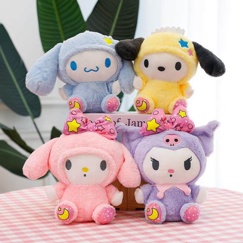 ส่งจากไทย💥25CM ตุ๊กตาผ้าพลัฌ Kuromi ตุ๊กตาผ้า melody ตุ๊กตานุ่ม รูปการ์ตูน ของเล่นเด็กของขวัญวันเกิด