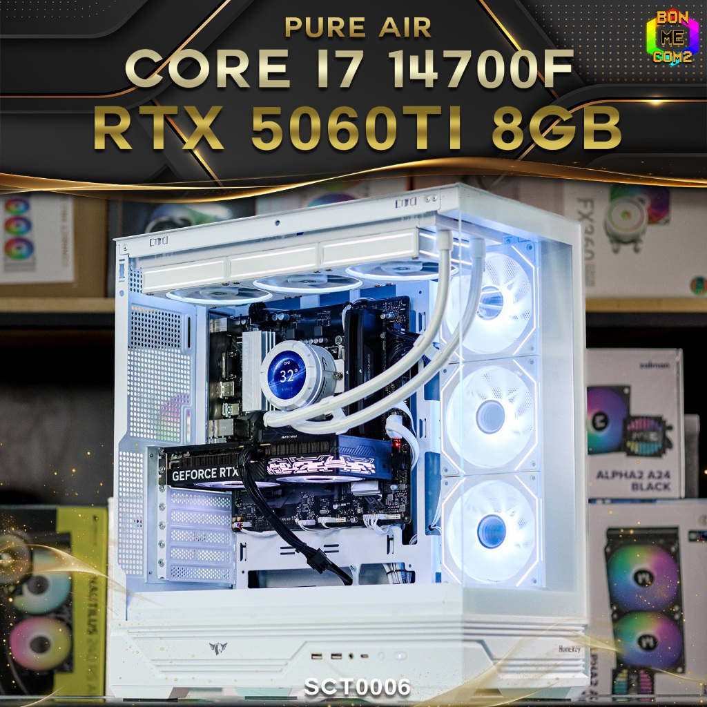Pure Air [Special Custom] คอมประกอบ Bonmecom2/ INTEL CORE i7 14700F /RTX 5060 TI 8GB