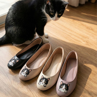 HaloBangkok รองเท้า Flat Shoes หนังพียู รุ่น LA29987