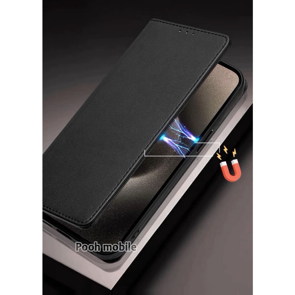 ่ เคสฝาพับ ตั้งได้ ใส่บัตรได้ สำหรับ Realme C75 C71 14 5G/14Pro C63 C61 C53 C51 C55 C33 C30 C35 Note60 Note50 C3 XUNDU - รูปที่ 5