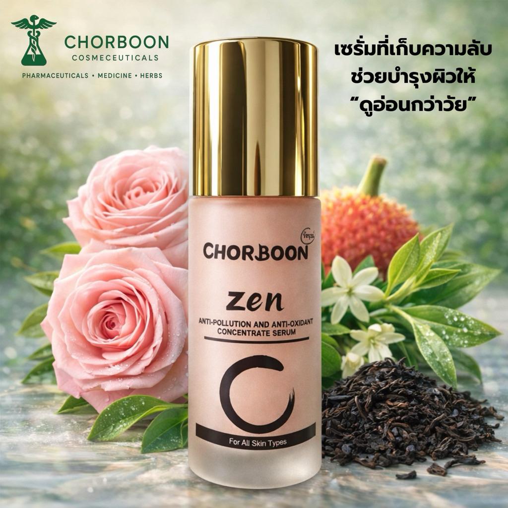 CHORBOON ZEN ANTI-POLLUTION AND ANTIOXIDANT CONCENTRATE SERUM ช่อบูรณ์ เซน เซรั่ม – โปรปัง