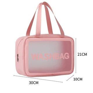 กระเป๋าเดินทางพกพา กันน้ำ วัสดุ PU + PVC สำหรับใส่เครื่องสำอางและอุปกรณ์ส่วนตัว
