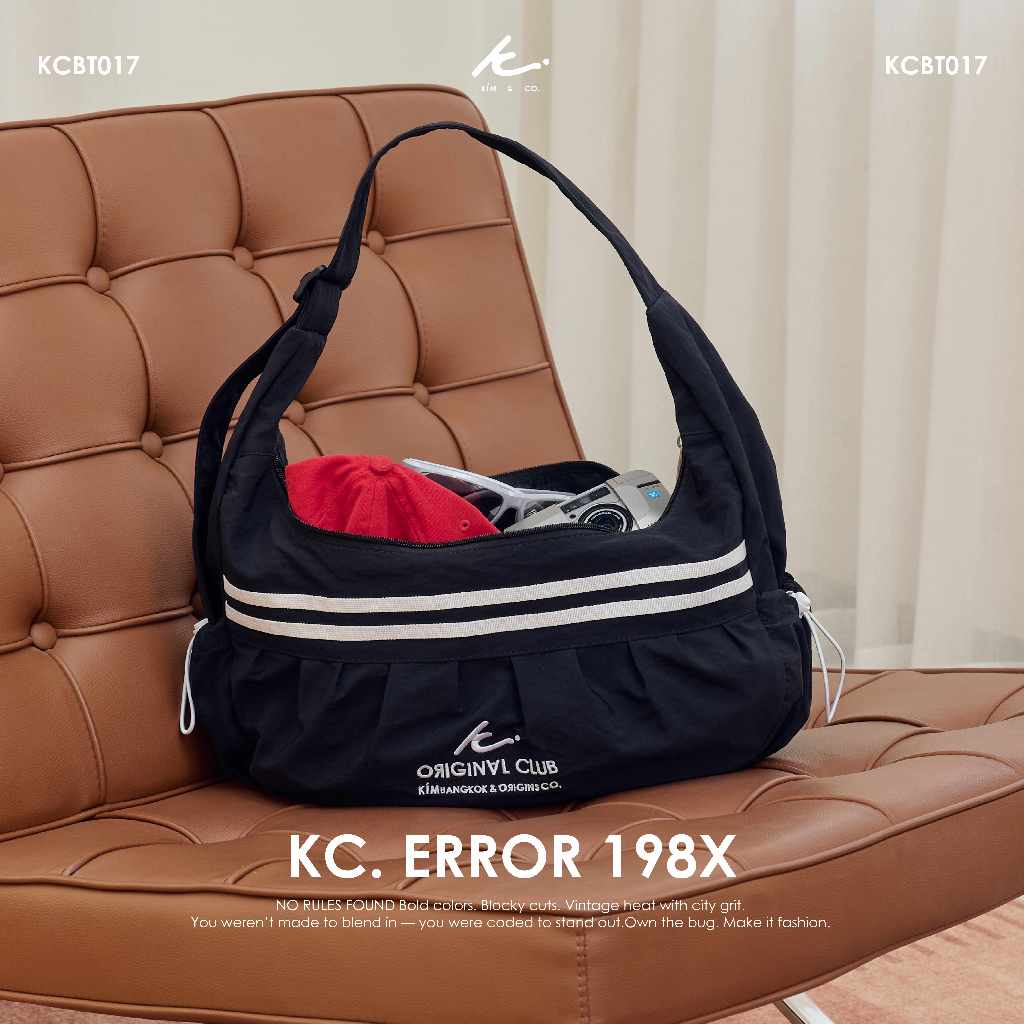KIM&CO. ORIGINAL - ERROR 198X (KCBT017) กระเป๋า Hobo-Crossbody Hybrid Bag มี 4 สี ขาว/ดำ/เบจ/แดง