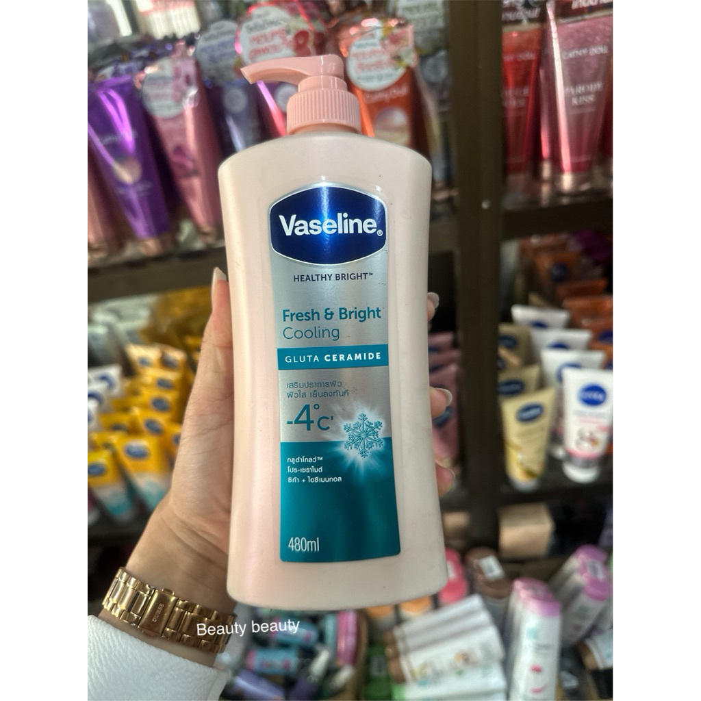 Vaseline Healthy Bright Fresh Bright Cooling Gluta Ceramide 480 Ml.