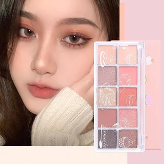 YOTAI ❤️LAMEILA❤️ อายแชโดว์ พาเลทอายแชโดว์ 10 สี เนื้อใยไหม เนื้อแมท ประกายชิมเมอร์ กลิตเตอร์ สีสวย กันน้ํา ติดทนนาน