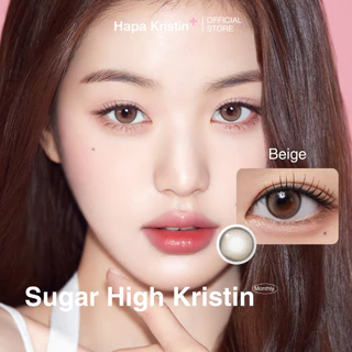 HapaKristin คอนแทคเลนส์ รายเดือน รุ่น Sugar High Kristin สี Beige (2pcs/box) มีค่าสายตา Contact Lens