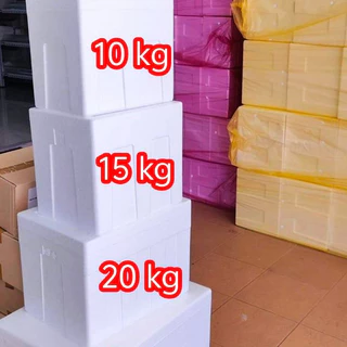 กล่องโฟมขนาด 20 กิโลกรัม (ทรงมาตรฐาน) #กล่องโฟม20kg (19K)