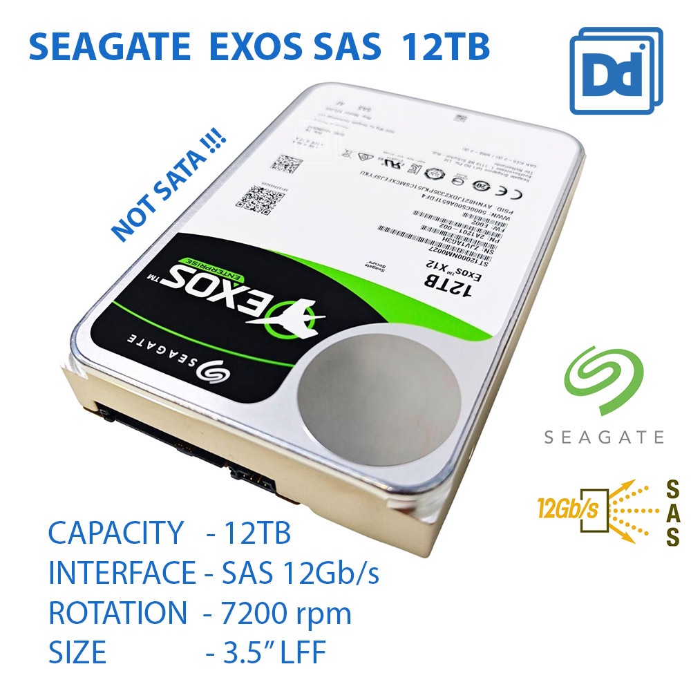 ฮาร์ดดิสก์ อ่านก่อนสั่ง SAS 12Gbps Seagate EXOS 7E8 4TB 6TB 8TB 12TB 7200RPM 3.5" Enterprise Harddis