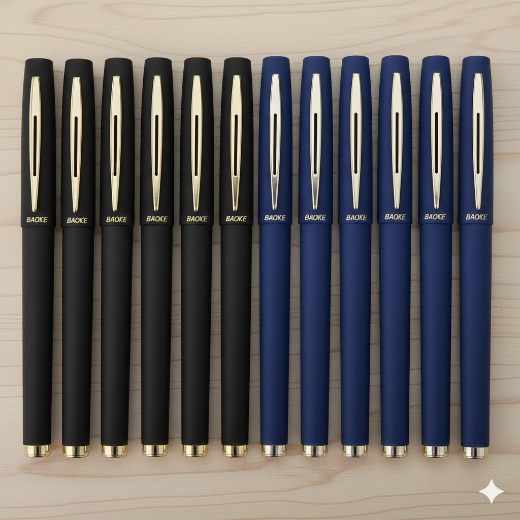 (12 ชิ้น) ปากกาเซ็นชื่อ ทรงผู้บริหาร 1.0 mm เขียนลื่น คมชัด ด้ามใหญ่ แข็งแรง หรูหรา ปากกาเซ็นชื่อ เซ็นเอกสาร ปากกาเจล