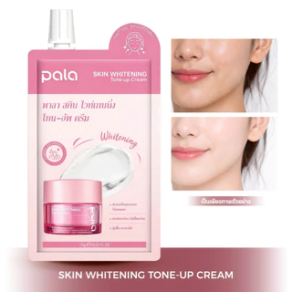 PALA โทนอัพ SKIN WHITENING Tone-up Cream ไม่ทิ้งคราบ ปรับสีผิวให้สม่ำเสมอ แต่งหน้าติดทน ปริมาณ 8 g.