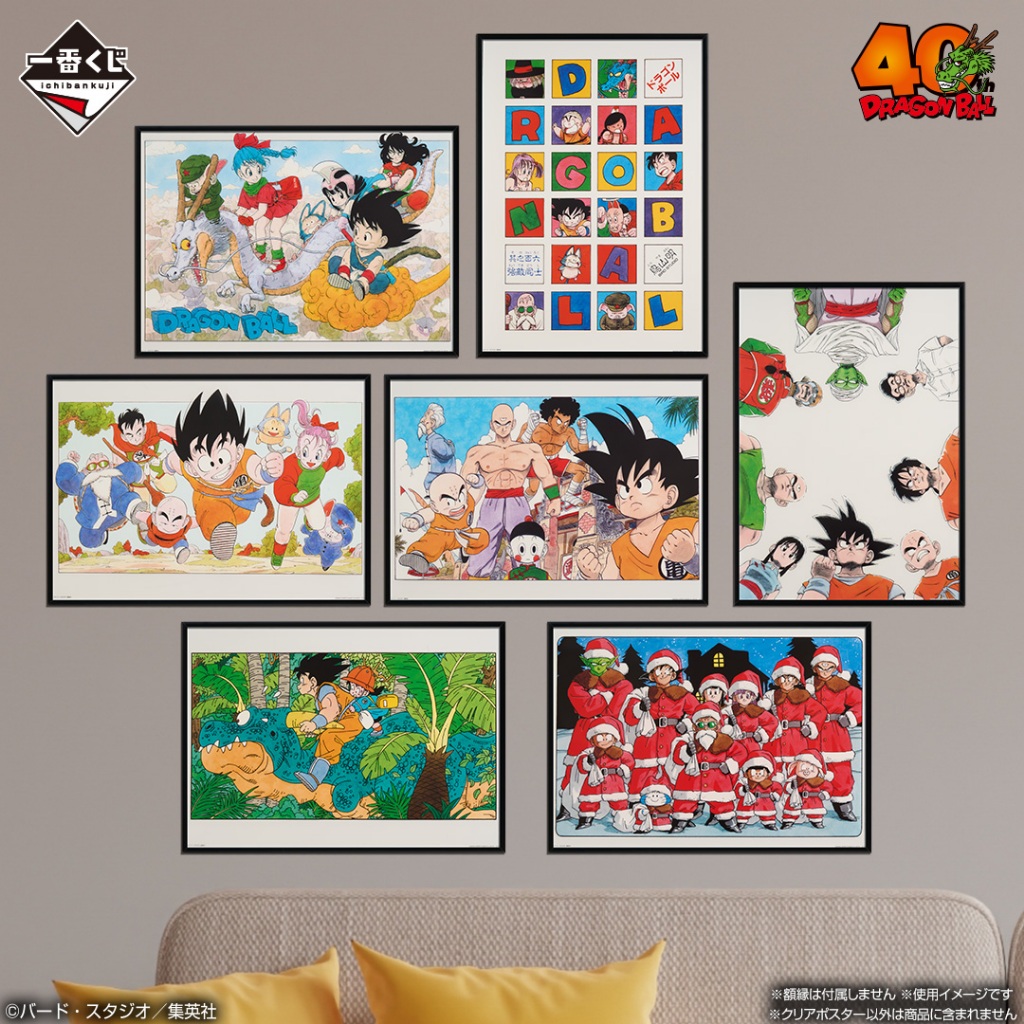 DRAGON BALL 40th ~Part 1~H Prize: Clear Poster[67784]กระดาษรองภาพมีรอย รูปภาพไม่มีตำหนิ ของใหม่ในซีน