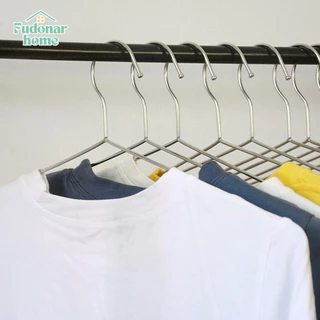 Fudonar ไม้แขวนเสื้อสแตนเลส 1แพ็ค10ชิ้น ไม้แขวน ไม่เป็นสนิม แข็งแรง ทนทาน