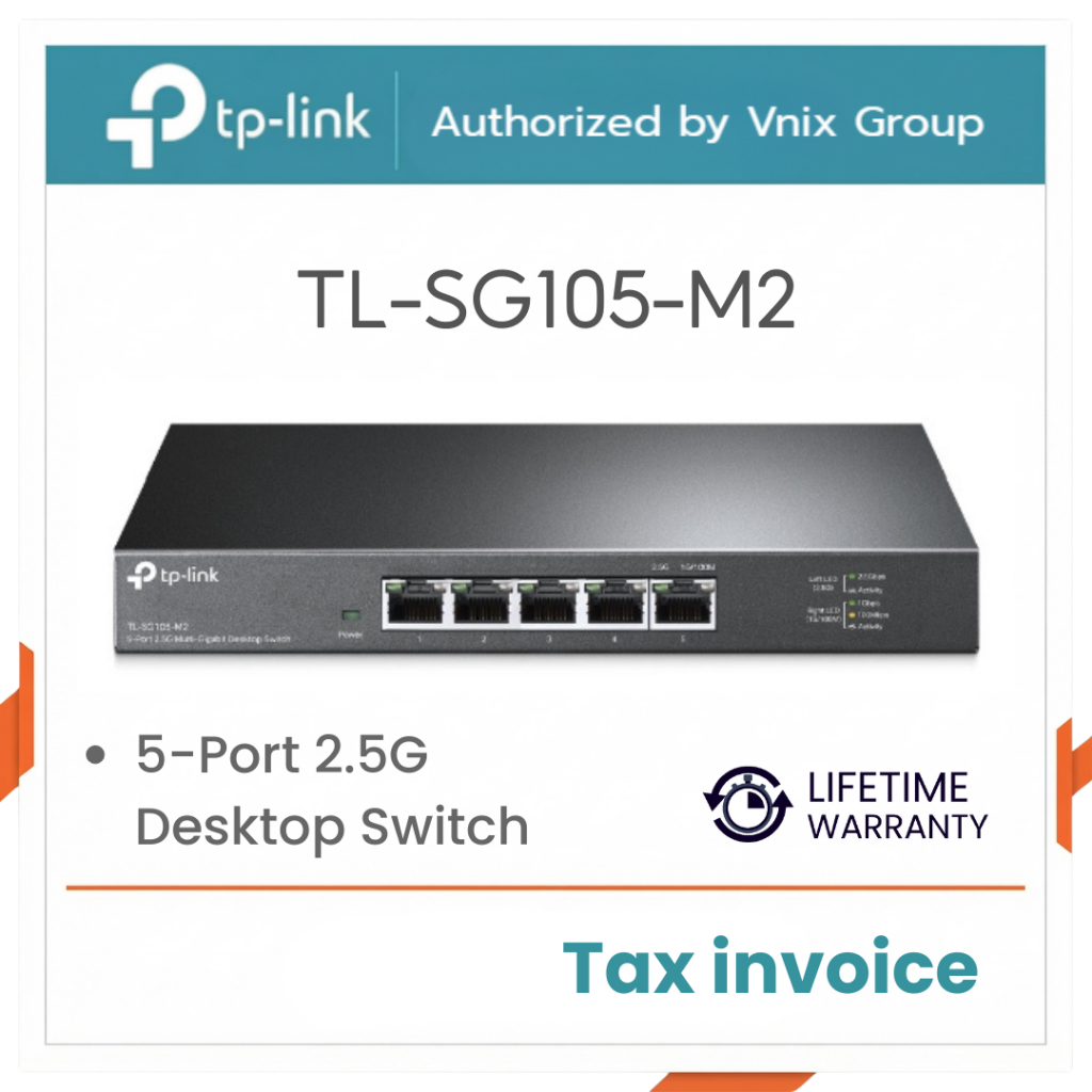 Tp link TL-SG105-M2 5-Port 2.5G Desktop Switch By Vnix Group