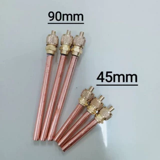 แพ็ค10ชิ้น วาล์วศร ศรน้ำยาแอร์ ศรตู้เย็น เติมน้ำยา Access valve 1/4นิ้ว ตู้แช่ ตู้เย็น แอร์ ยาว 9 ซม.