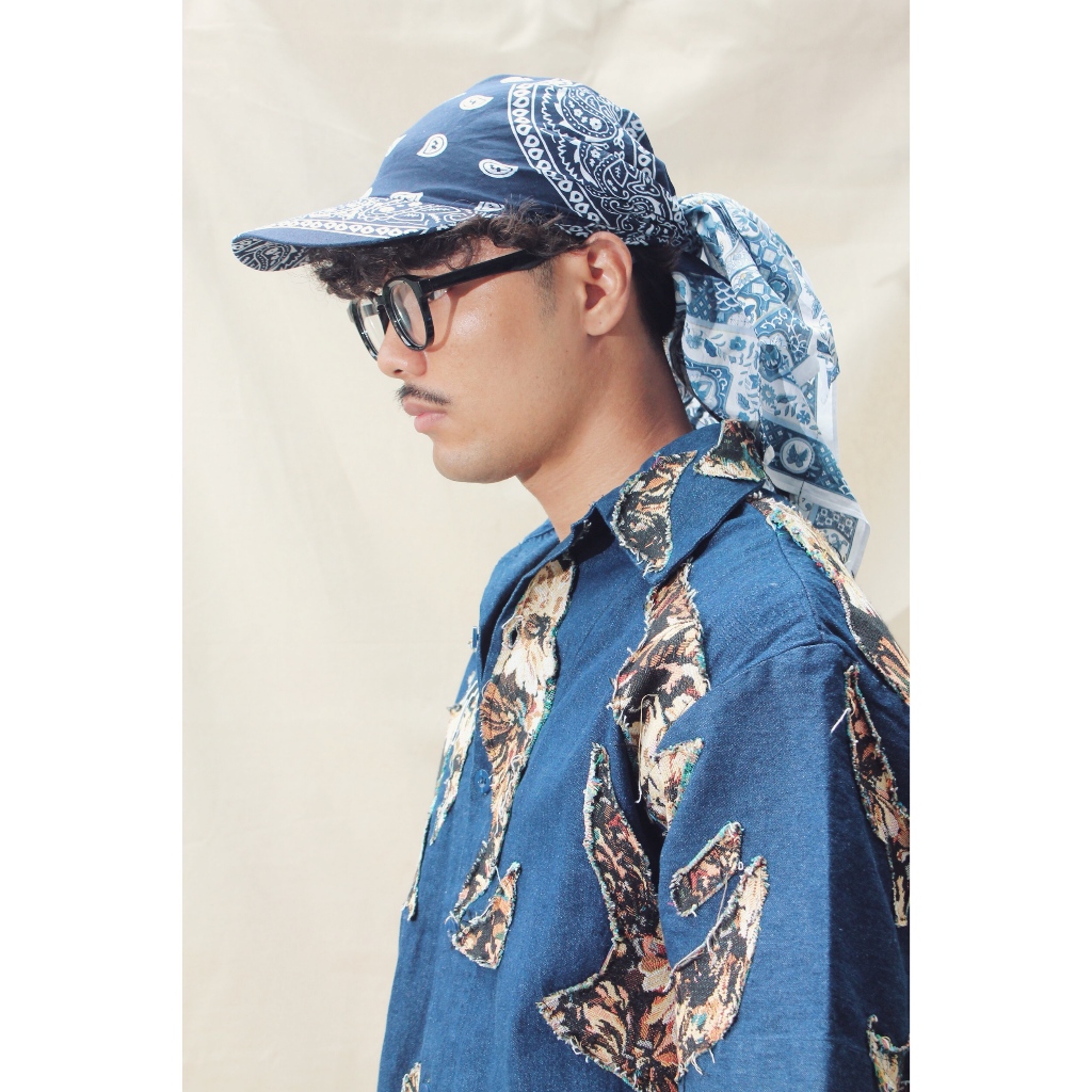 MOON.NONAME : Mobby หมวกแก๊ปผ้าเช็ดหน้าต่อผ้าผูกได้ทั้งข้างหน้าและข้างหลัง - รูปที่ 2