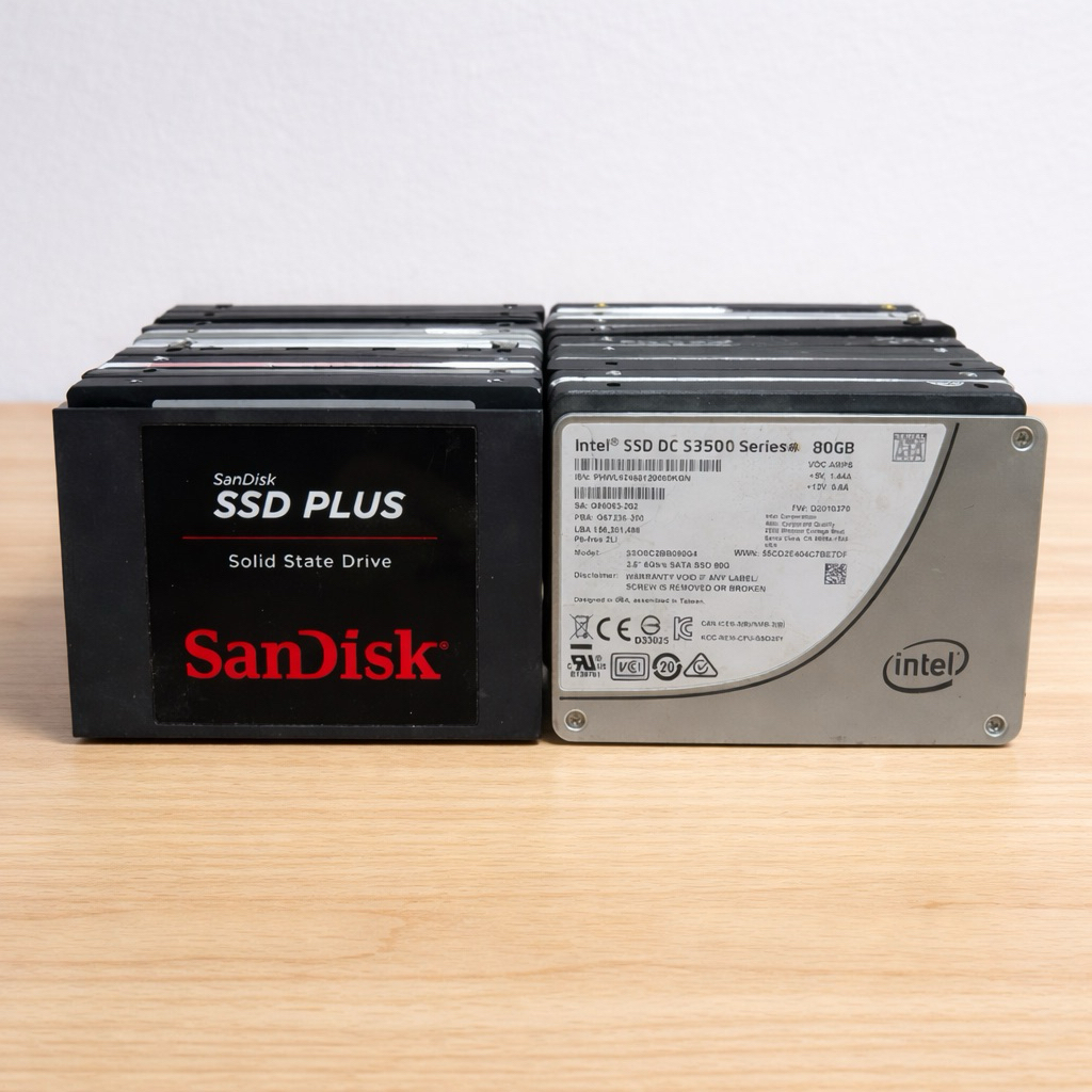 SSDมือสอง64GB 80GB 120GB 128GB 250GB 256GB 500GB 512GBคละรุ่นคละยี่ห้อ